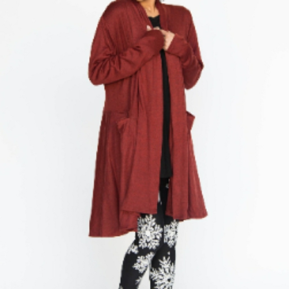 Cascade cardigan marsala